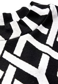 Jaquard-Kleid black