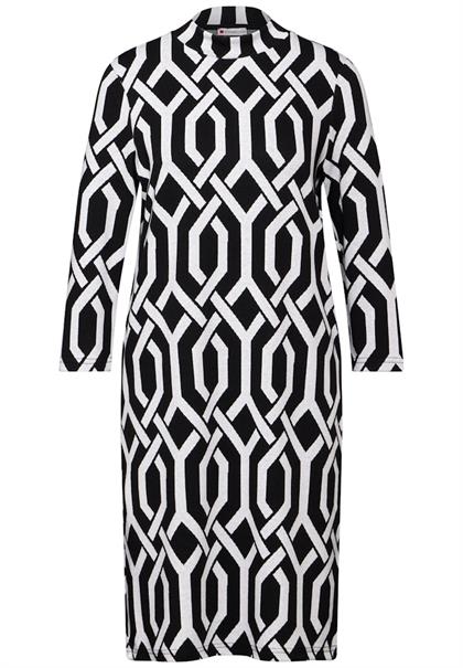 Jaquard-Kleid black