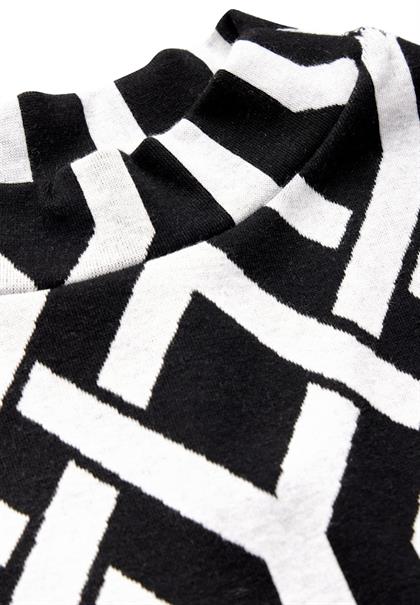Jaquard-Kleid black