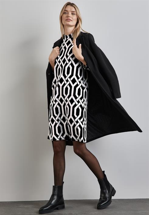 jaquard-kleid-black