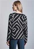 Jaquard-Pullover cool vintage green