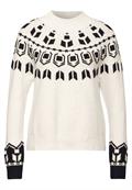 Jaquard Pullover cream white melange