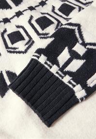Jaquard Pullover cream white melange