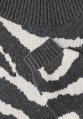 Jaquard Pullover gravel grey mel.