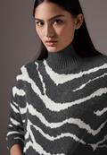 Jaquard Pullover gravel grey mel.