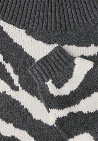 Jaquard Pullover gravel grey mel.