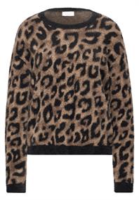 Jaquard-Pullover mocha kiss