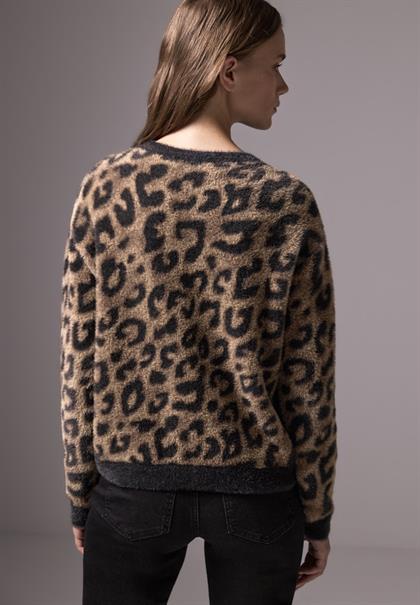 Jaquard-Pullover mocha kiss