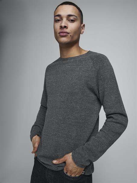 JAUHILL KNIT CREW NECK NOOS dark grey melange