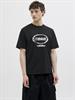 JCOLIDO AOP FRONT PRINT TEE SS CREW NECK black