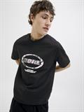 JCOLIDO AOP FRONT PRINT TEE SS CREW NECK black