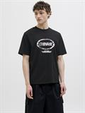 JCOLIDO AOP FRONT PRINT TEE SS CREW NECK black