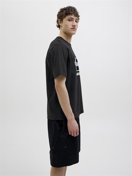 JCOLIDO AOP FRONT PRINT TEE SS CREW NECK black