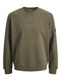 JCOPOINT SWEAT BADGE CREW NECK BF grape leaf