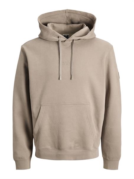 JCOPOINT SWEAT BADGE HOOD BF desert taupe