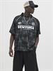 JCORETREAT AOP MESH OPEN COLLAR POLO LN black