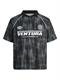 JCORETREAT AOP MESH OPEN COLLAR POLO LN black