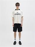 JCORETREAT AOP MESH OPEN COLLAR POLO LN cloud dancer