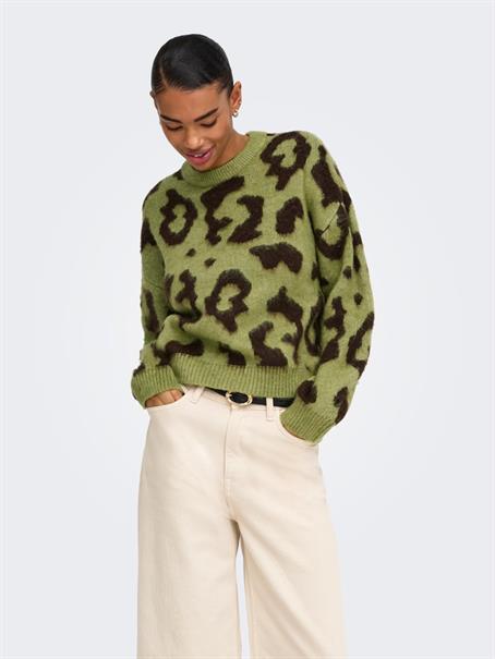 JDYALEXIS L/S JACQUARD PULLOVERK KNT fern