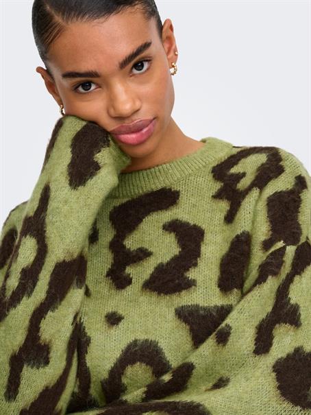 JDYALEXIS L/S JACQUARD PULLOVERK KNT fern