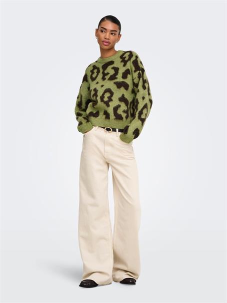 JDYALEXIS L/S JACQUARD PULLOVERK KNT fern