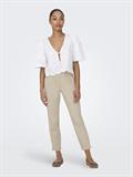 JDYALICE S/S TIE TOP WVN bright white