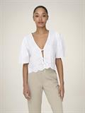 JDYALICE S/S TIE TOP WVN bright white