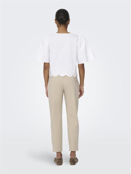 JDYALICE S/S TIE TOP WVN bright white