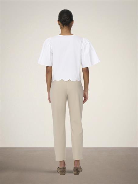 JDYALICE S/S TIE TOP WVN bright white