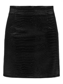 JDYALMA PU CROCO SKIRT WVN black