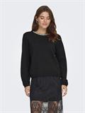 JDYALVA LIFE L/S EMBELLISH PULLOVER KNT black