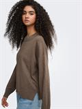 JDYAMORE L/S HN SLIT PULLOVER KNT falcon
