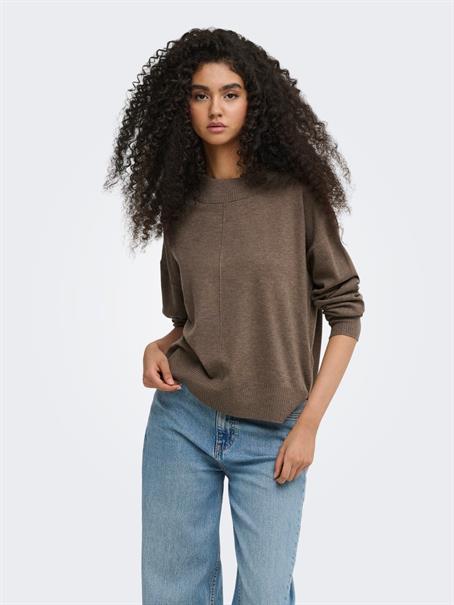 JDYAMORE L/S HN SLIT PULLOVER KNT falcon