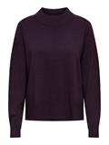 JDYAMORE L/S HN SLIT PULLOVER KNT plum perfect