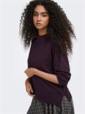 JDYAMORE L/S HN SLIT PULLOVER KNT plum perfect