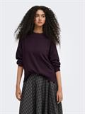 JDYAMORE L/S HN SLIT PULLOVER KNT plum perfect