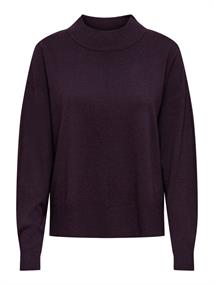 JDYAMORE L/S HN SLIT PULLOVER KNT plum perfect