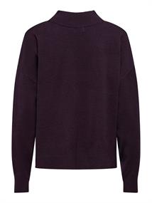 JDYAMORE L/S HN SLIT PULLOVER KNT plum perfect