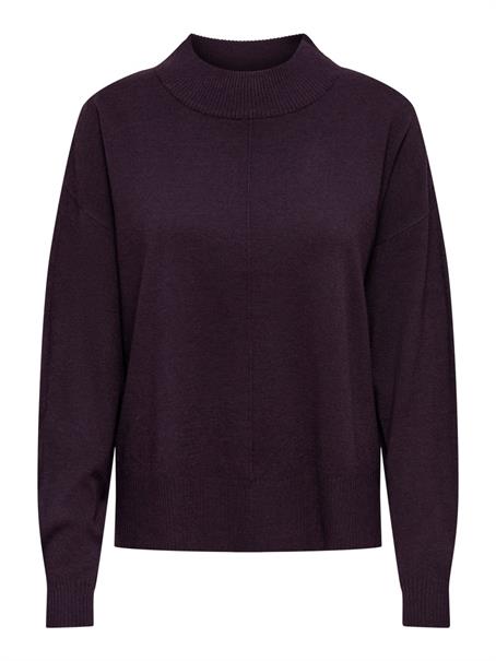 JDYAMORE L/S HN SLIT PULLOVER KNT plum perfect