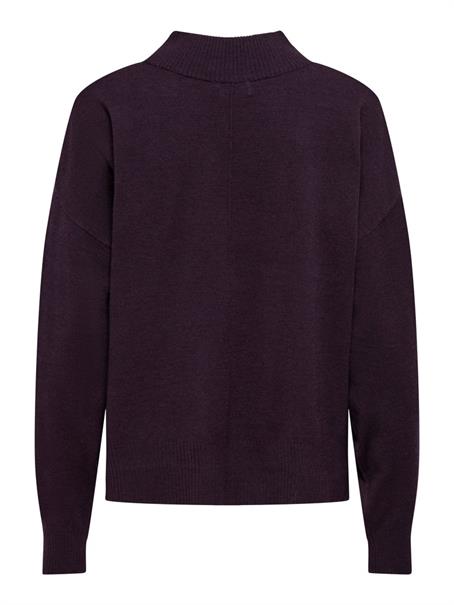 JDYAMORE L/S HN SLIT PULLOVER KNT plum perfect