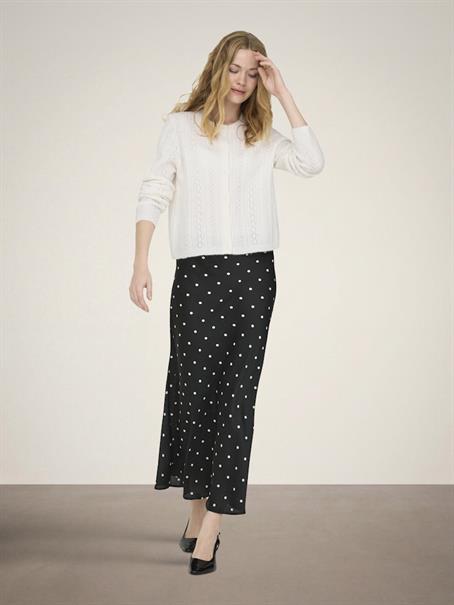 JDYAPRIL LIFE L/S O-NECK CARDIGAN KNT bright white