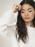 JDYAPRIL LIFE L/S O-NECK PULLOVER KNT bright white