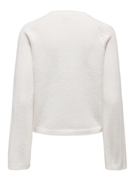 JDYAPRIL LIFE L/S O-NECK PULLOVER KNT bright white