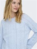 JDYAPRIL LIFE L/S O-NECK PULLOVER KNT cashmere blue