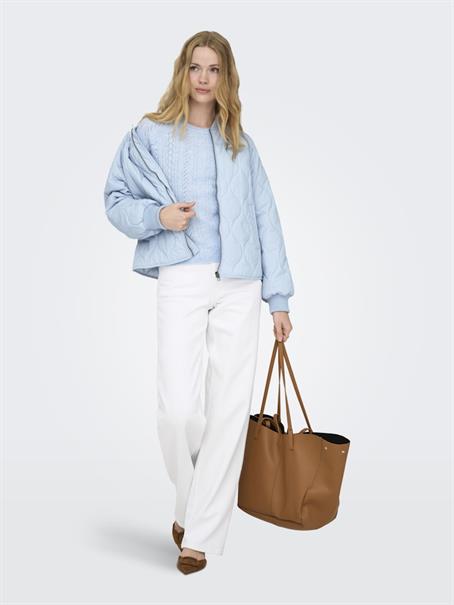 JDYAPRIL LIFE L/S O-NECK PULLOVER KNT cashmere blue