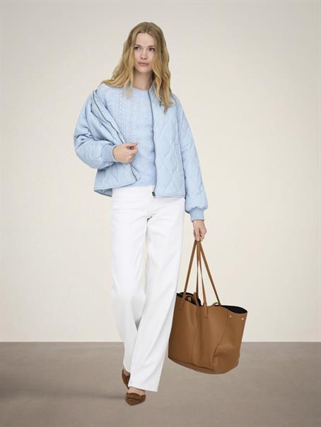 JDYAPRIL LIFE L/S O-NECK PULLOVER KNT cashmere blue