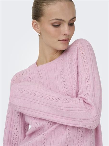 JDYAPRIL LIFE L/S O-NECK PULLOVER KNT fragrant lilac