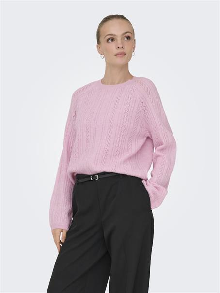 JDYAPRIL LIFE L/S O-NECK PULLOVER KNT fragrant lilac