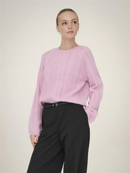 JDYAPRIL LIFE L/S O-NECK PULLOVER KNT fragrant lilac