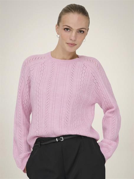 JDYAPRIL LIFE L/S O-NECK PULLOVER KNT fragrant lilac